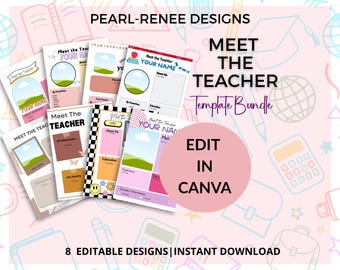 Meet the Teacher Template, Editable Back to School Flyer, Teacher Introduction, Classroom Newsletter, Parent Communication