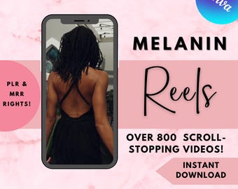 800+ Melanin Faceless Reels: Luxury Lifestyle Videos (MRR)