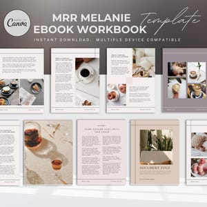 MRR Melanie Ebook Workbook | Editable Digital Workbook Template | Interactive PDF for Personal Growth & Learning | Instant Download