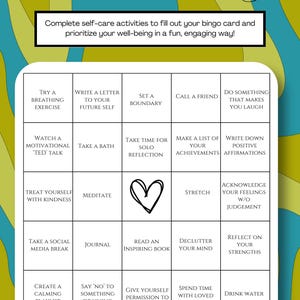 Tarjetas de bingo de autocuidado: terapia cognitivo conductual, atención plena, habilidades de afrontamiento: bingo para terapia de grupo, grupos de adolescentes y adultos