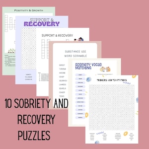 Sobriety & Recovery Worksheets | Mental Health Activities (Printable)