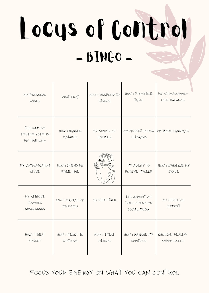 Locus of Control Bingo – DBT Therapy Group Activity (digital Download ...