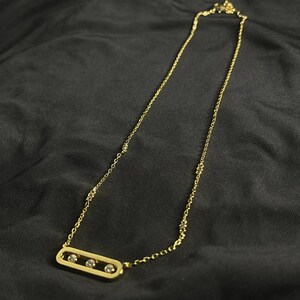 Messika Gold Curb Chain Crystal Pendant Necklace
