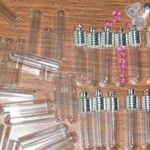 1 pc Wholesale Glass Tiny small Pendant Charm Vials TUBE Bottle NEW supplies
