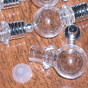 Collar de perfume de aceite de arroz pequeño en miniatura de cristal, fabricación de joyas, colgante, botella de poción, bola de cristal, 1 ud.
