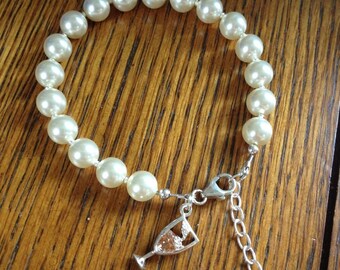 Champagne & Pearls Bracelet