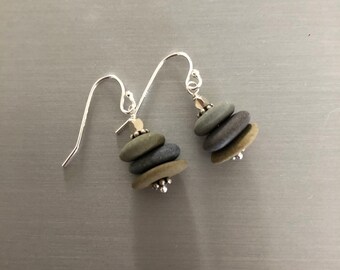 Beach Stone Cairn Earrings