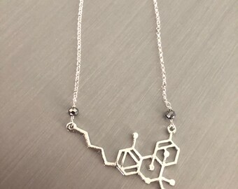 Cannabis Molecule Necklace
