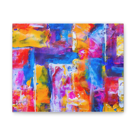 Colorful Abstract Canvas Art, Vibrant Wall Decor for Modern Homes, Perfect for Gifting and Celebrations