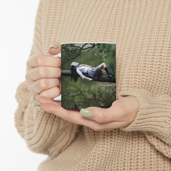 Nature Ceramic Coffee Mug: Tranquil Art, Home Decor