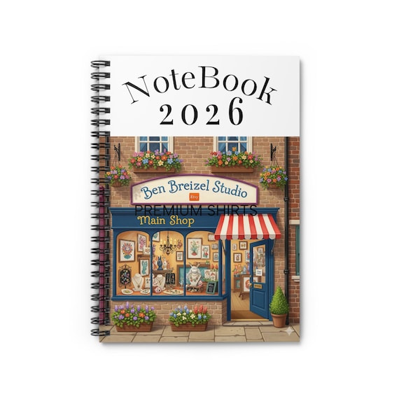 Quaint Shop Spiral Notebook: 118-Page Journal for Creative Souls
