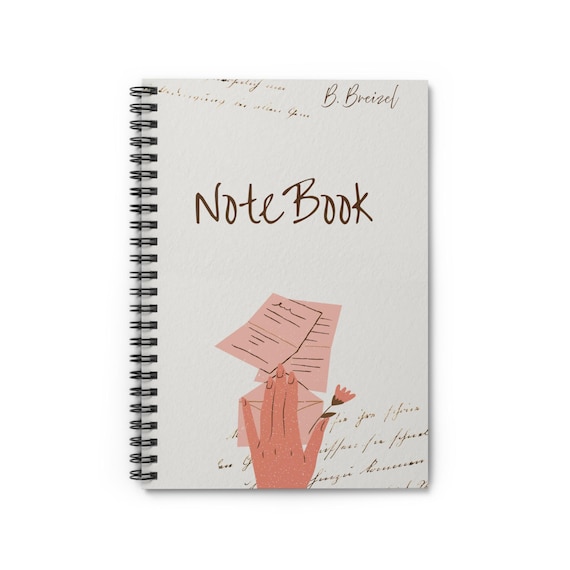 Handwritten Style Spiral Notebook: Journal, Planner & Note Taking