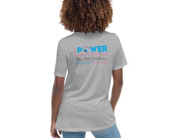 Jack and Jill Mom Relaxed T-Shirt – Pink and Blue Design