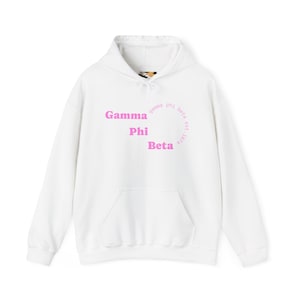 Gamma Phi Beta Sweatshirt for Sororities, Comfortable Hoodie for Everyday Wear, Gift for College Students, Trendy Layering Piece, [...]
