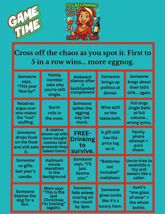 Funny Christmas Party Games Bundle, Secret Santa Printables, Holiday Chaos Set, Lit Mug Co Party Fun