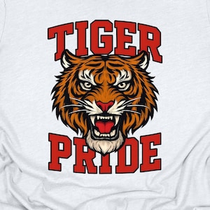 Tiger Pride Shirt for Youth, Tigers Pride Tee, Kid&#39;s Animal T-shirt, Children&#39;s Tiger Shirt, Young Tigers Fan Gift