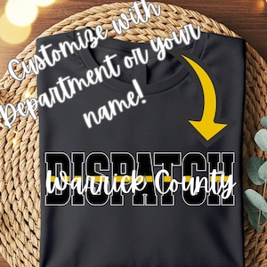 Dispatch Personalized Shirt, Custom Name T-shirt, Gift for Dispatchers, Personalized Workwear, Unique Crew Tee