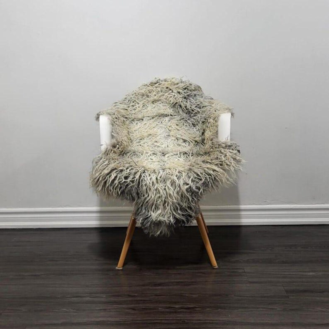 【新品未使用】値下げ　ゴットランドシープスキン グレー ラグ 羊 天然素材 Gotland Sheepskin 《Premium》グレー