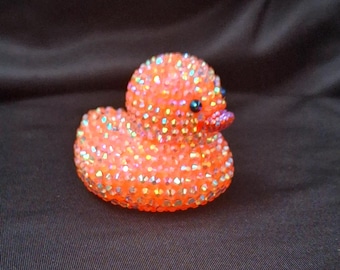 Orange Bedazzled Duck: Bling Jeep Duck