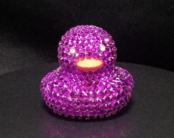 Bedazzled Purple Rubber Duck, Bling, Jeep