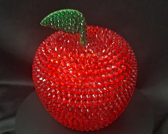 Large Bedazzled Apple: Rhinestone Teacher Gift, Desk Decor