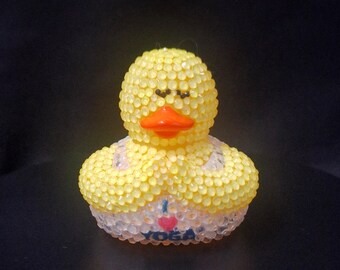 I Love Yoga Rubber Duck, Bling, Bedazzle, Jeep
