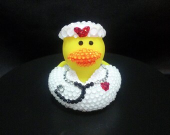 Nurse Bling Rubber Duck, Bedazzled, Jeep, Unique, Fun Gift, Rhinestone