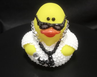 Bedazzled Doctor Rubber Duck, Jeep Duck, MD Bling Toy