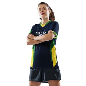Reimagined Navy Brazil Team Pele #10 Brasil PopFelix Historical Designer Unisex Sports Jersey