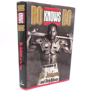1990 Bo Jackson Bo Knows Bo, autobiographie de Bo, première édition signée (télécopieur)