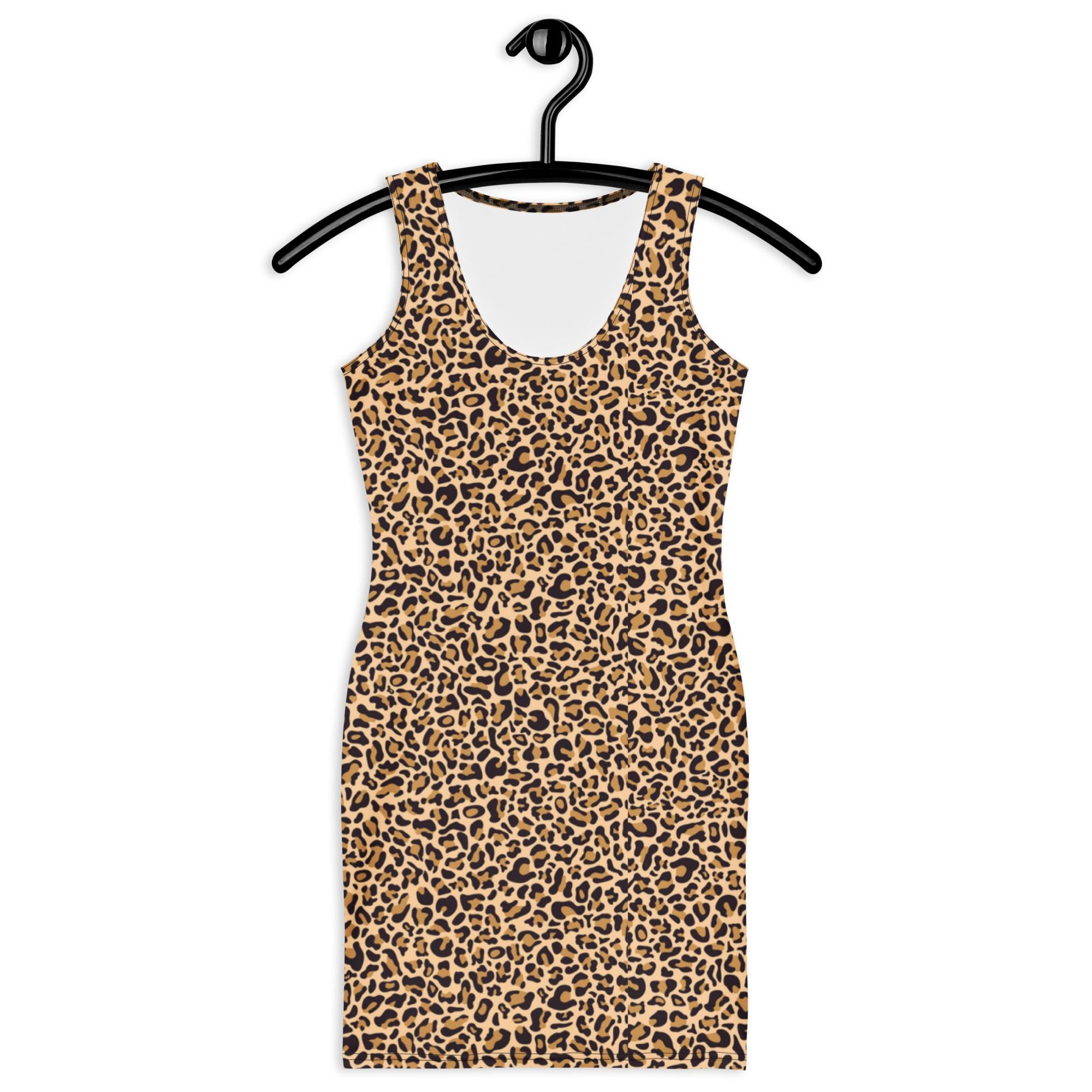 Leopard Cheetah Print Pattern Popfelix Designer Bodycon Body Contour Dress  - Etsy Canada