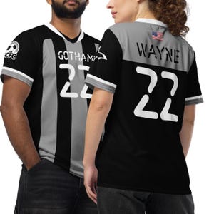 Gotham City Bats Football Club Bruce Wayne #22 Unisex Pop Felix Fictional Sports Jersey