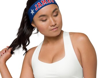 Red/Blue Philly Basketball L. James #23 PopFelix Unisex Headband Jersey