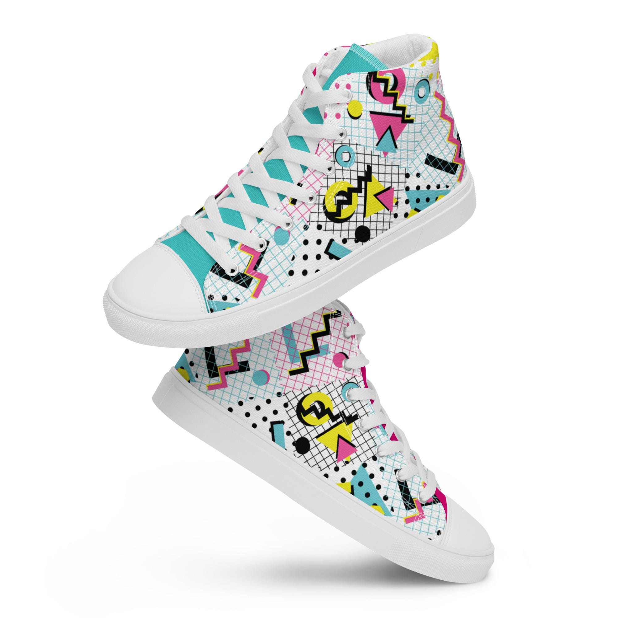 Women's Retro 80's Eighties Party Pattern Popfelix Designer High