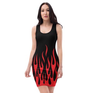 flame bodycon dress Unleash Your Inner Hero: The Flickering Gold Flame Bodycon Dress – HEROICU