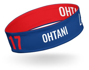 Reversible Blue/Red Los Angeles LA S. Ohtani #17 PopFelix Unisex Headband Jersey - Two Sizes