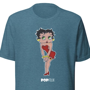 Retro Cartoon Betty Boop Drawing Unisex Pop Felix T-Shirt - Eight Colors
