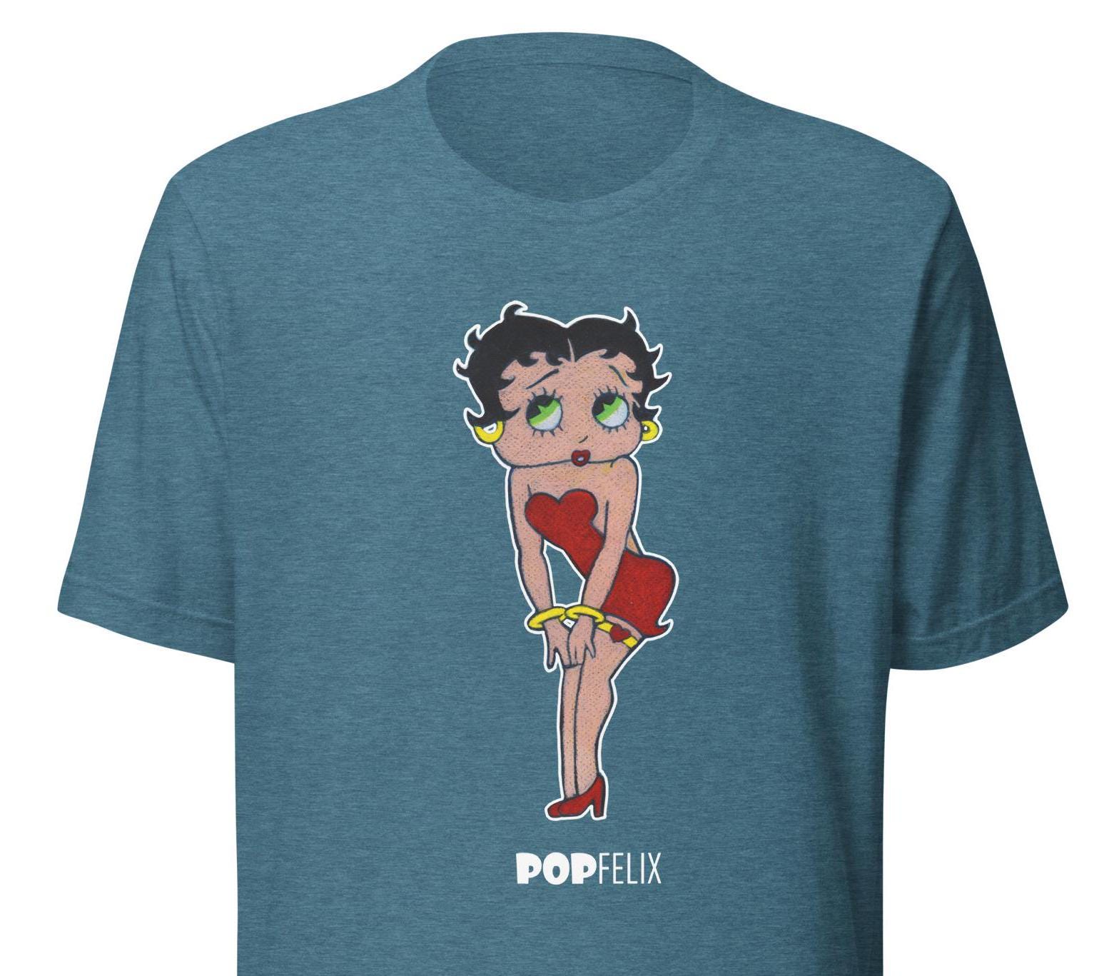 Retro Cartoon Betty Boop Drawing Unisex Pop Felix T-shirt - Eight