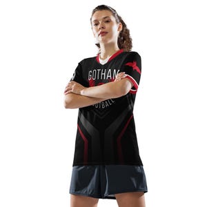Bruce Wayne #22 Gotham Bats Football Club Recycled Unisex Sports Jersey