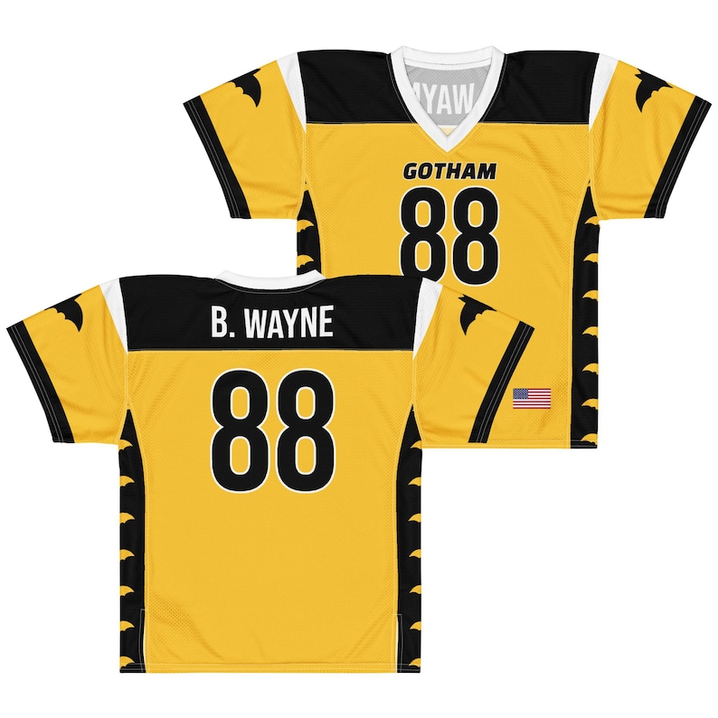 Gotham City Bats B. Wayne #88 PopFelix Fictional American Football Jersey