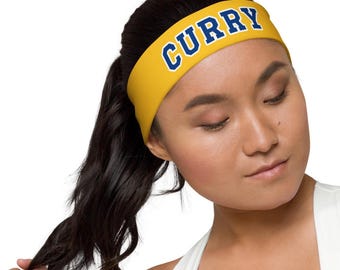 Gold + Blue California CA Basketball S. Curry #30 PopFelix Unisex Headband Jersey