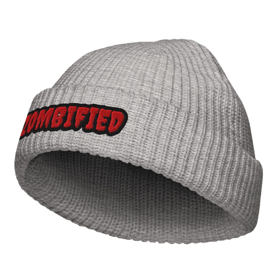 Zombified Zombie Embroidered Popfelix Designer Fisherman Beanie