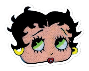 4" x 3" Hand Drawn Betty Boop Head Pop Felix Bubble-Free Sticker