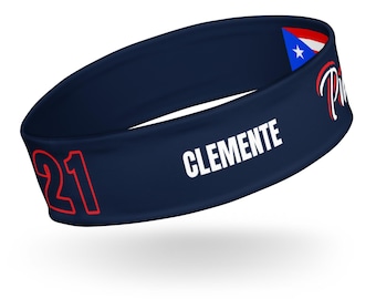 Puerto Rico PR Boricua Baseball R. Clemente #21 PopFelix Historical Headband Jersey - Reversible