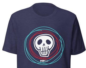 Skull Graphic Unisex Pop Felix Tee T-Shirt - Five Colors