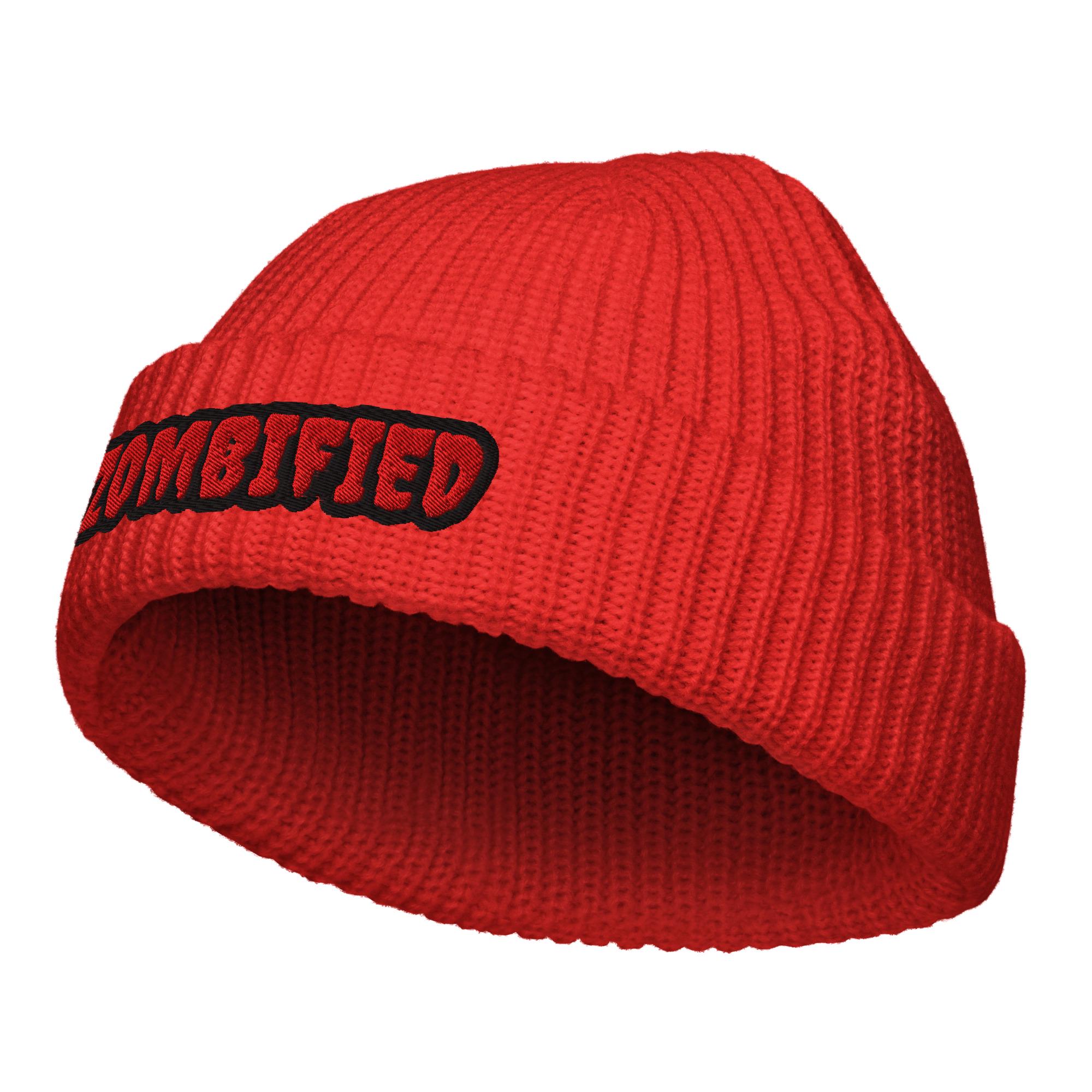 Zombified Zombie Embroidered Popfelix Designer Fisherman Beanie
