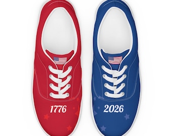 Women’s 1776/2026 America USA 250th Anniversary Lace-up Canvas Shoes Sneakers