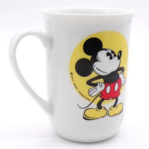 Vintage Disneyland/World Mickey Mouse Porcelain Japan Coffee Tea Mug image 1
