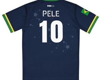 Reimagined Navy Brazil Team Pele #10 Brasil Popfelix Historical