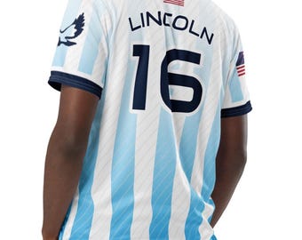 President Abraham Abe Lincoln #16 USA America Pop Felix Recycled Unisex Historical Sports Jersey